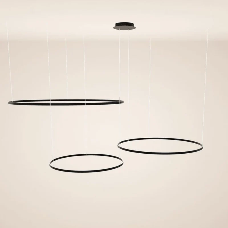 s.luce LED Ring Pendelleuchte 3-flammig Exzentrisch