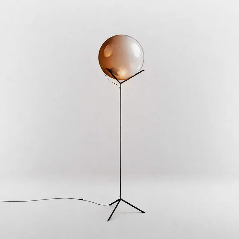 s.luce Stehleuchte Orb Poseidon mit Glaskugel 175cm