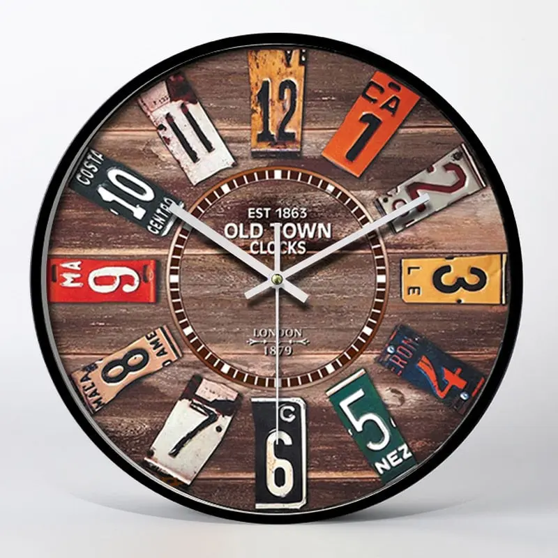 Horloge Industrielle Couleurs