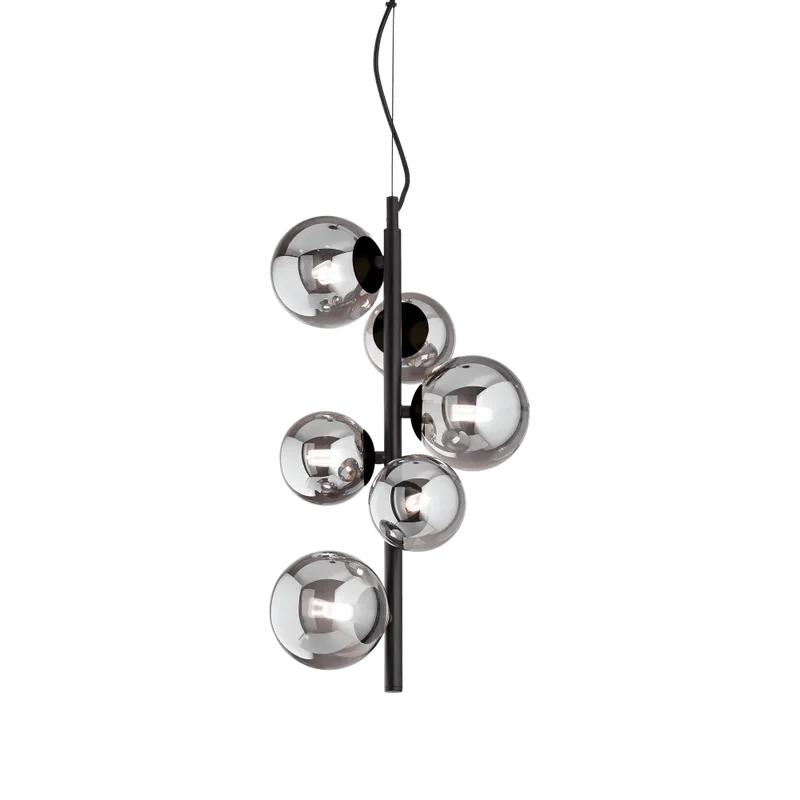 Suspension PERLAGE SP6 noire diffuseurs fumé