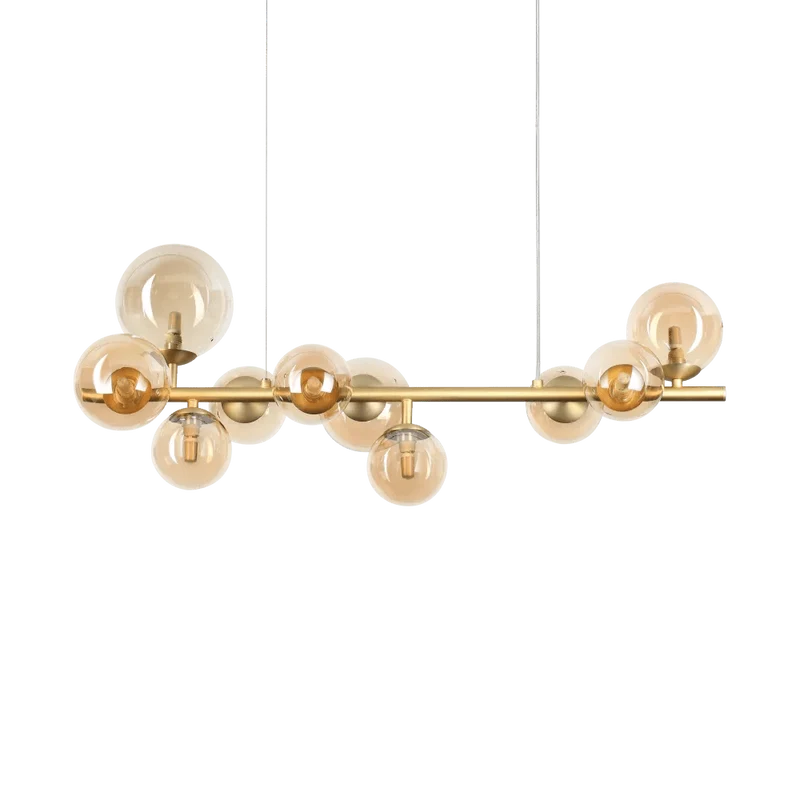 Suspension PERLAGE SP10 laiton diffuseurs ambré
