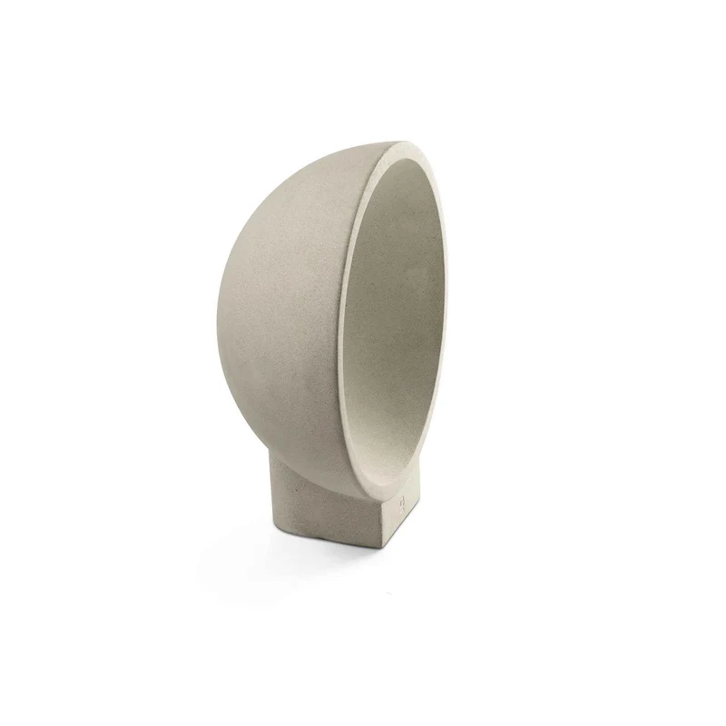 Borne lumineuse GAIA LED béton beige : éclairage extérieur de jardin élégant et durable