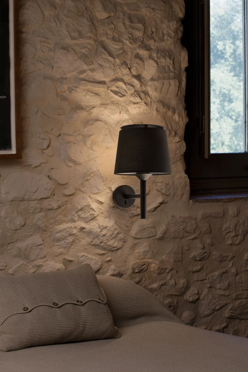 Luminaire chic : Applique murale SAVOY noire