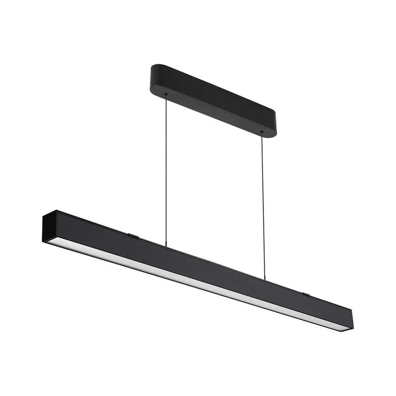 Suspension Linéaire LED 40W CCT Éclairage Haut et Bas Noir 120cm