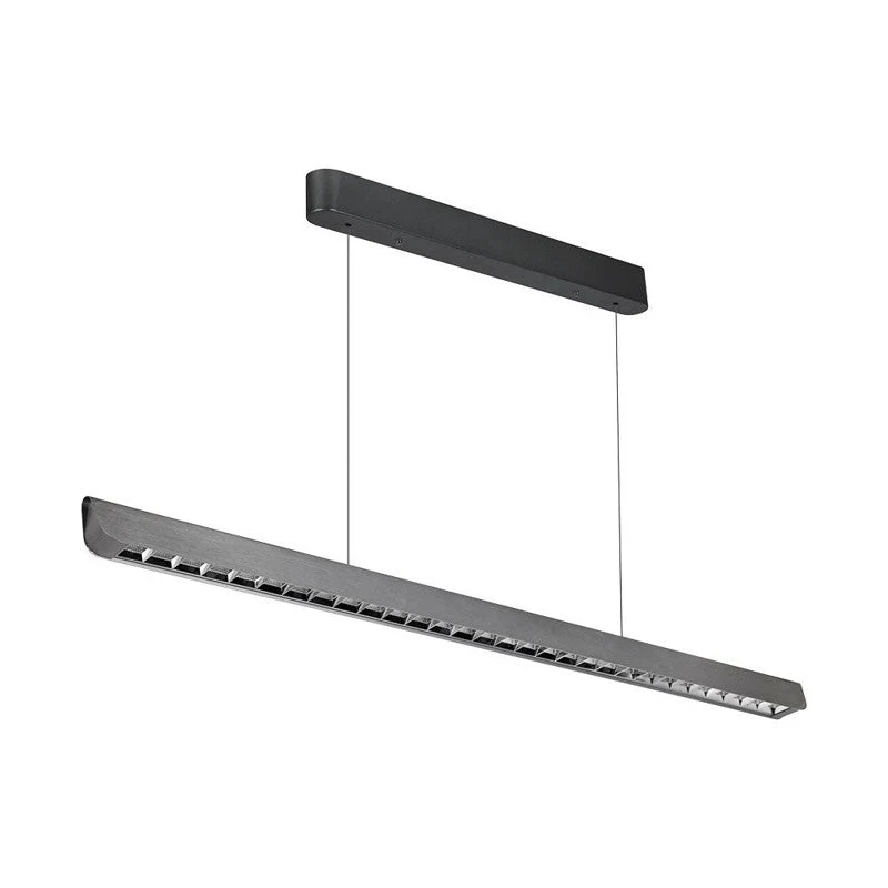 Suspension Linéaire LED 36W CCT Faisceau Concentré 60° Gris Mat 120cm