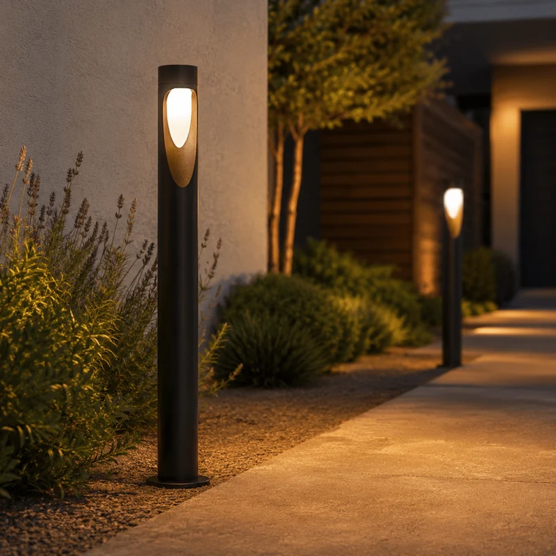 Borne Extérieure LED 6W Colonne Noir IP65 80cm