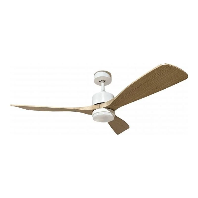 Ventilateur de Plafond LED 18W CCT Blanc et Effet Bois Foncé avec Télécommande Ø122cm