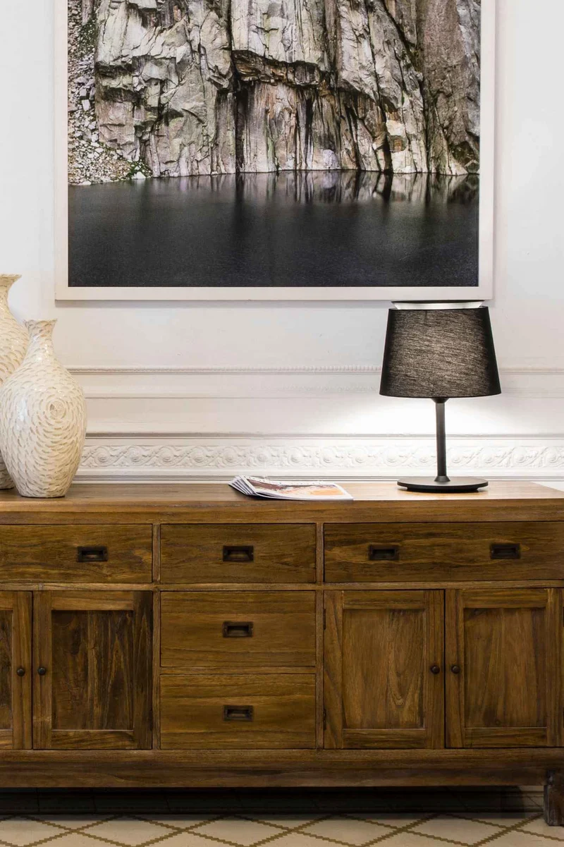 Lampe de table SAVOY noire: élégance intemporelle