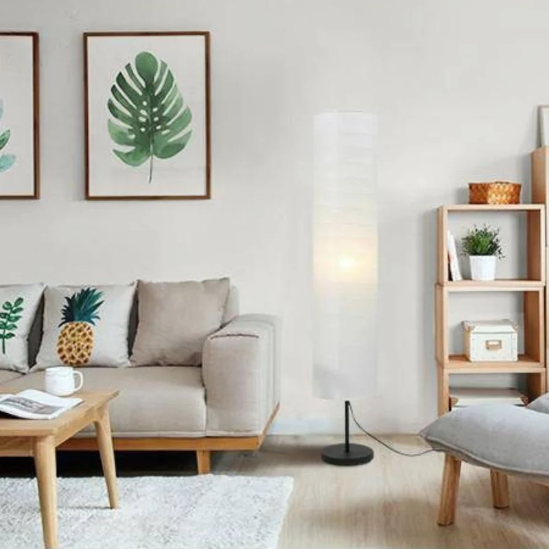 Lampadaire Colonne Japonais en Papier de Riz – Ambiance Zen Apaisante