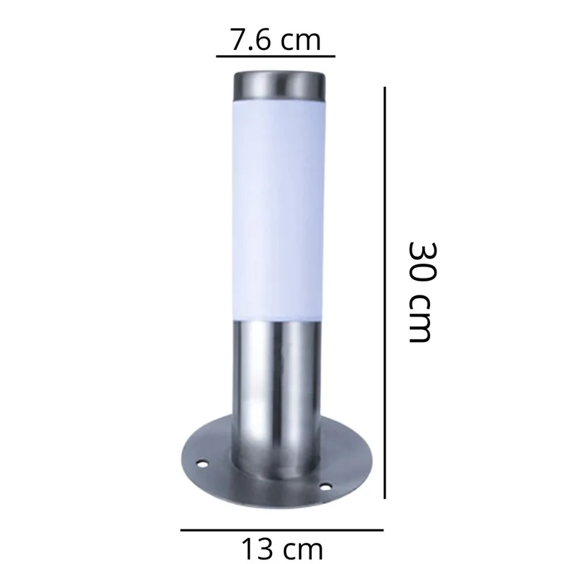 Lampadaire Terrasse Imperméable en Inox – Borne 30cm, Jardin et Allées