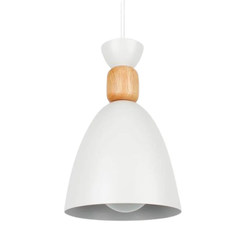 Suspension Îlot de Cuisine en Bois et Métal – Cône Multicolore Réglable