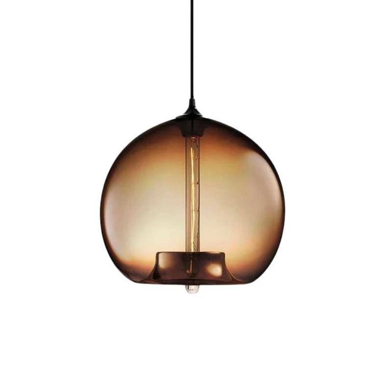 Suspension Couleur en Boule de Verre – Nuage Lumineux pour votre Salon
