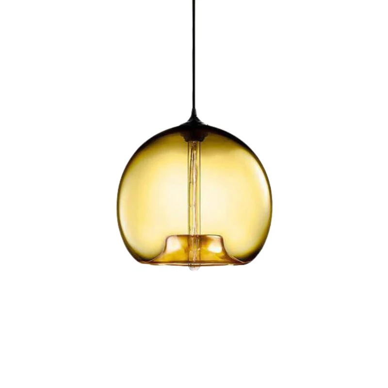 Suspension Couleur en Boule de Verre – Nuage Lumineux pour votre Salon