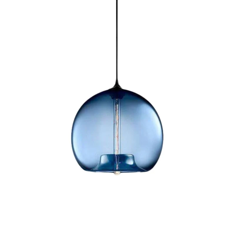 Suspension Couleur en Boule de Verre – Nuage Lumineux pour votre Salon