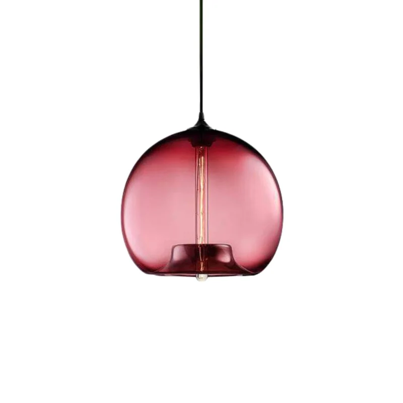 Suspension Couleur en Boule de Verre – Nuage Lumineux pour votre Salon