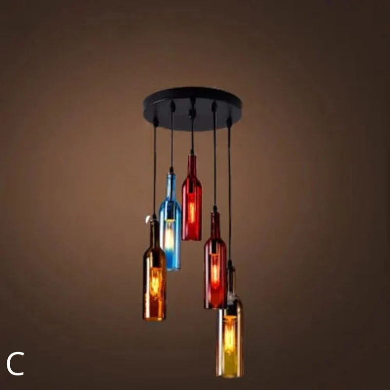 Suspension Aérienne en Bouteilles de Verre Colorées – Pièce Maîtresse Unique