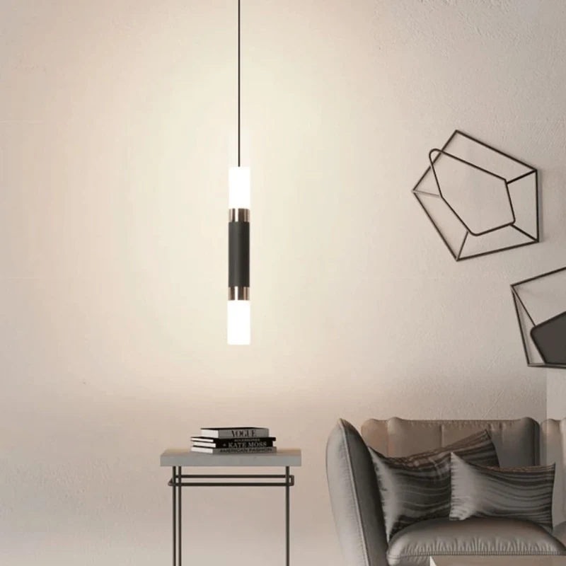Suspension Chevet en Métal Cylindrique – Duo Idéal pour Lampes Liseuses