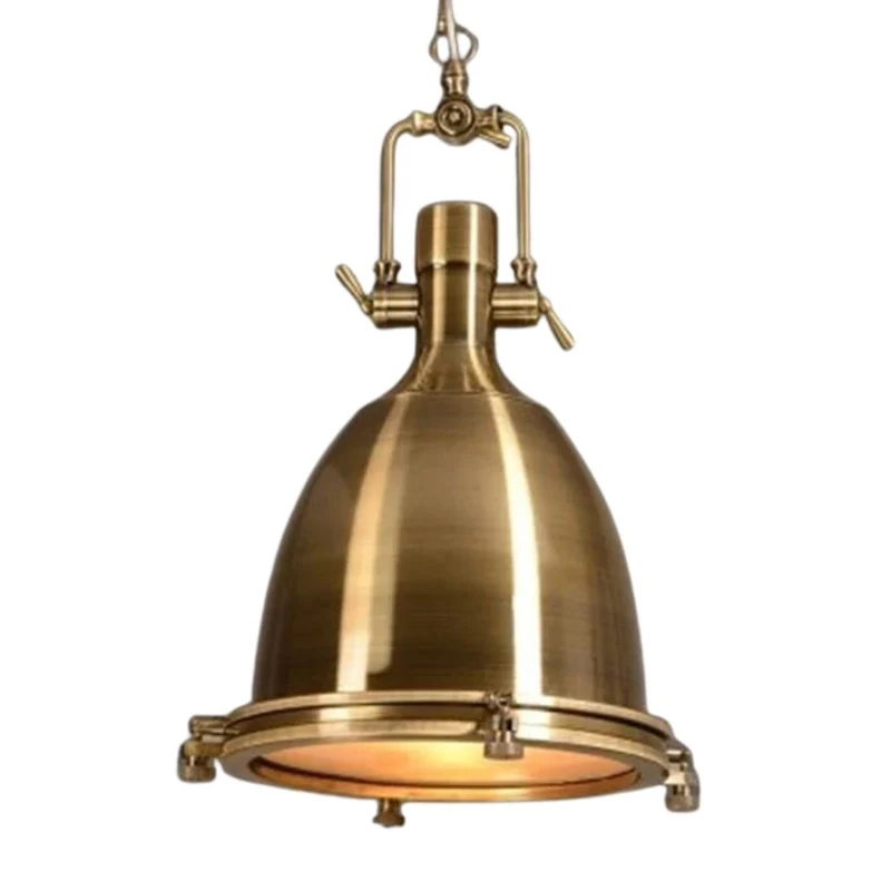Suspension Rétro en Fer Chromé – Forme Cloche Chargée d'Histoire