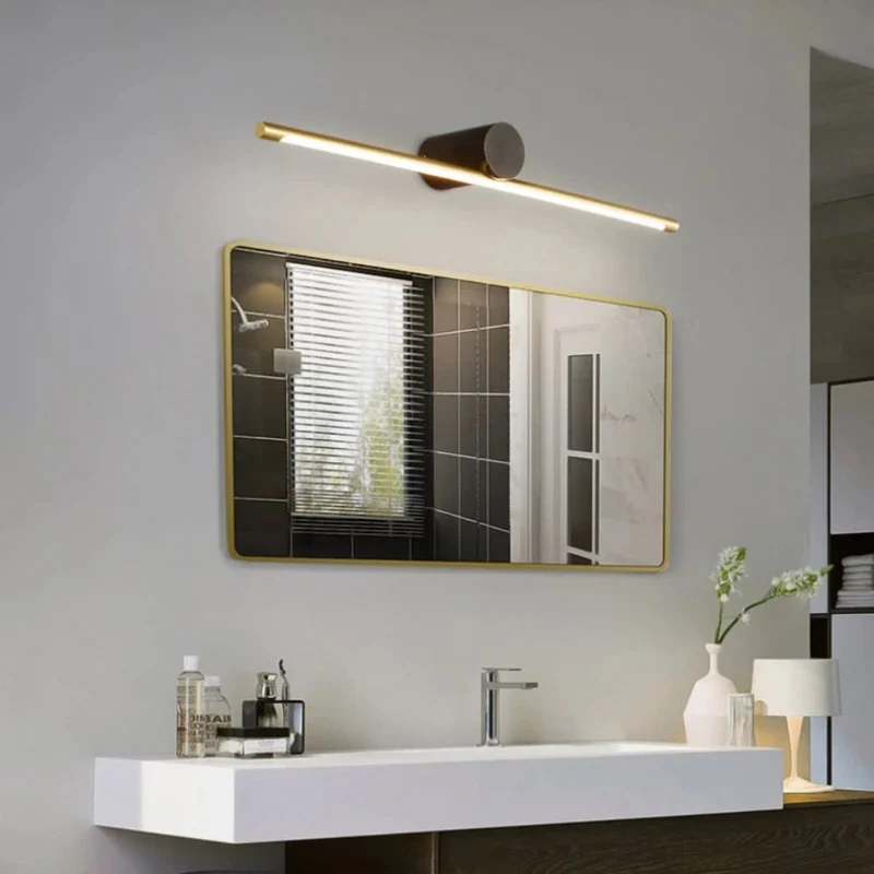 Applique Murale Salle de Bain Design – Doré ou Noir, 3 Longueurs