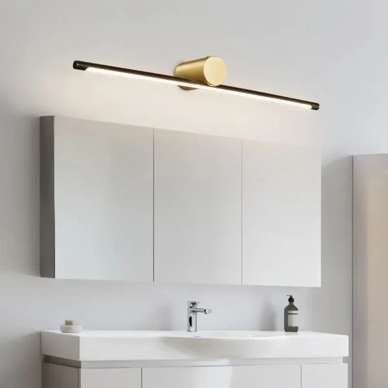 Applique Murale Salle de Bain Design – Doré ou Noir, 3 Longueurs