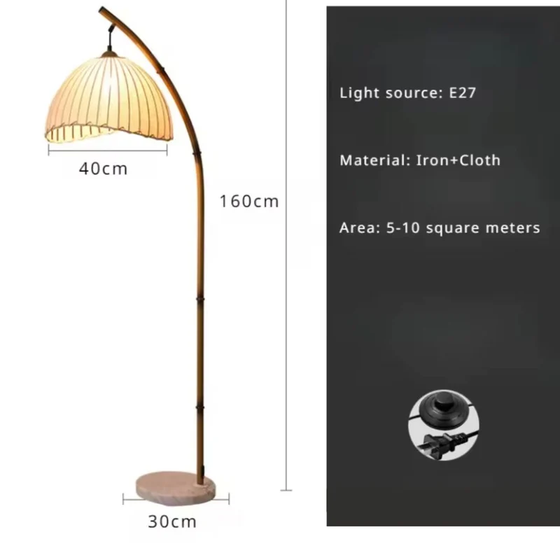 Lampe sur Pied Bureau en Bambou et Marbre – Ambiance Feutrée Naturelle