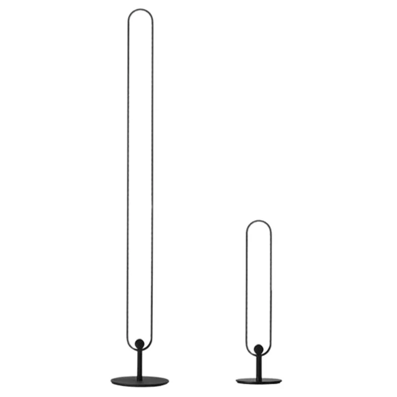 Lampe sur Pied Design Moderne Elliptique – Aluminium, 2 Tailles
