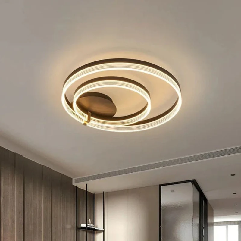 Plafonnier LED Dimmable Anneau Métallique – Idéal Grands Espaces