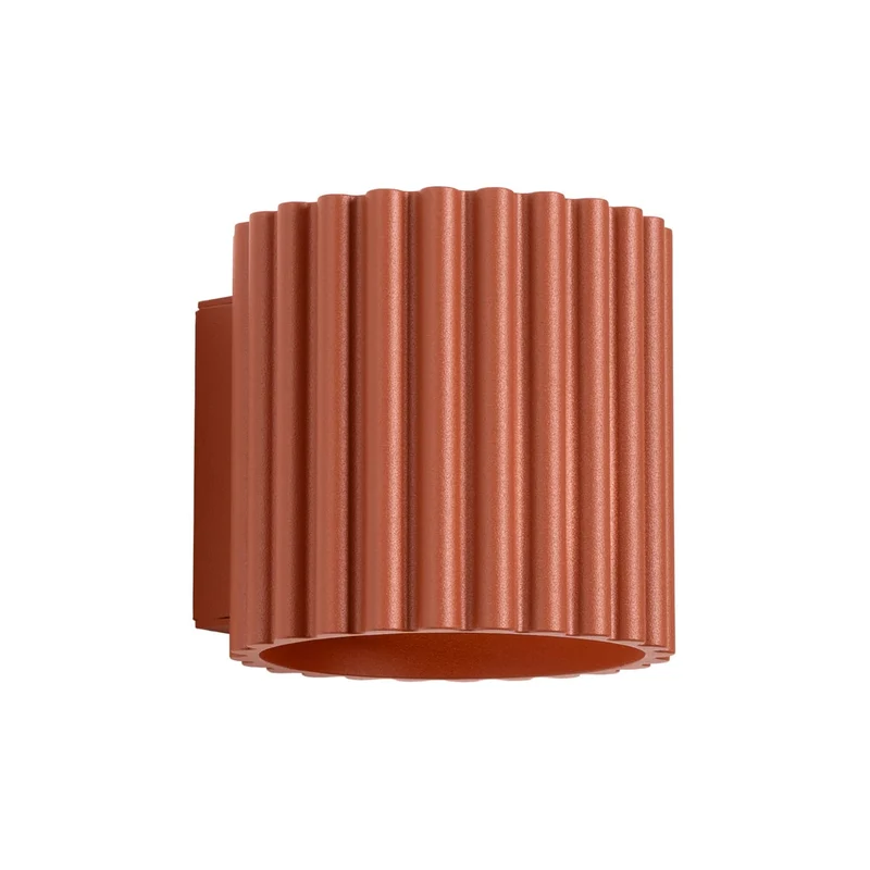 Luminaire Mural Ocre Rouge Minimaliste Ondulé