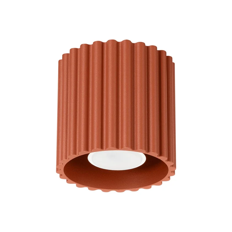 Plafonnier Spot Ocre Rouge Minimaliste Ondulé
