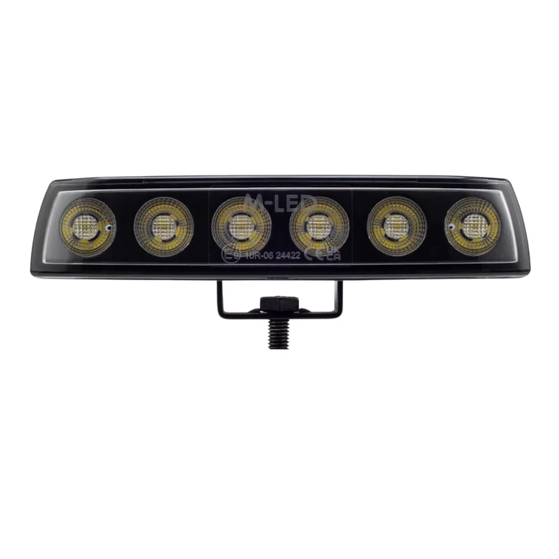 Lampe de travail LED extra-plate Dark Look avec bord incurvé / 30 W