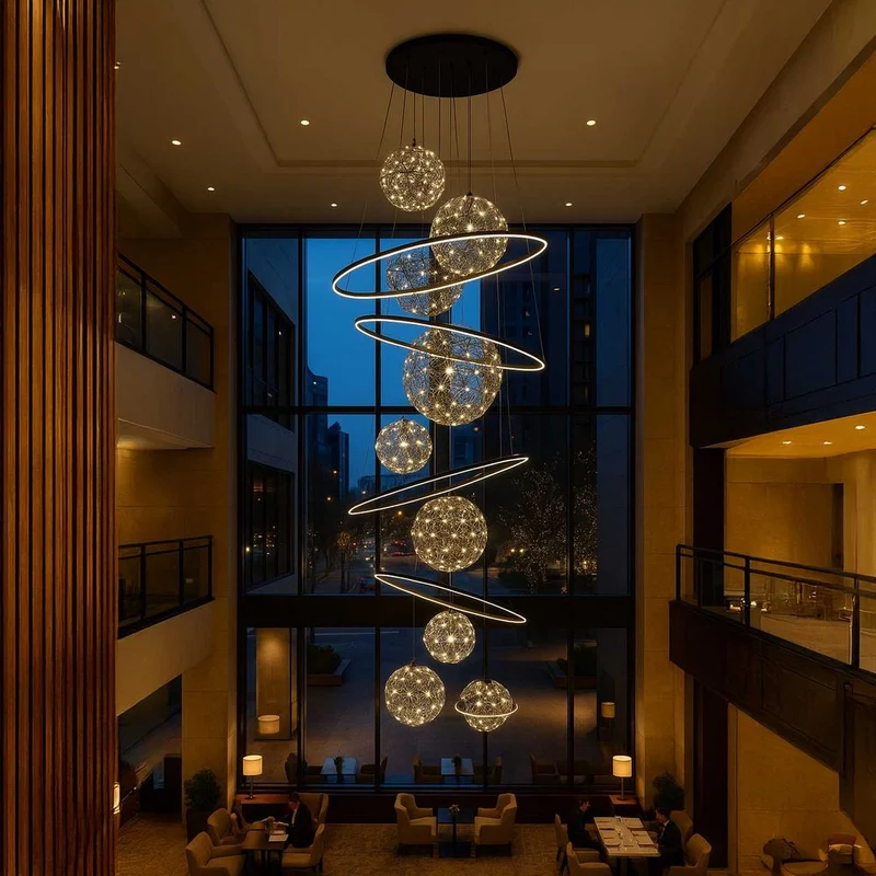 s.luce Fusion XXL Galerieleuchte 8-flammig LED-Ring