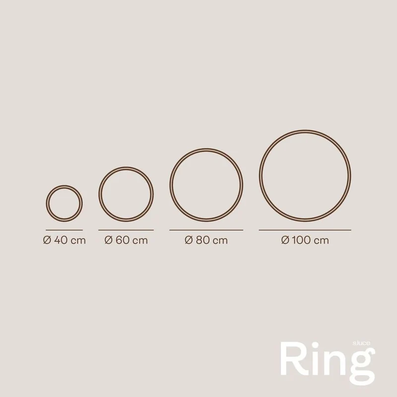 s.luce LED Ring Wandlampe & Deckenleuchte Dimmbar modern rund