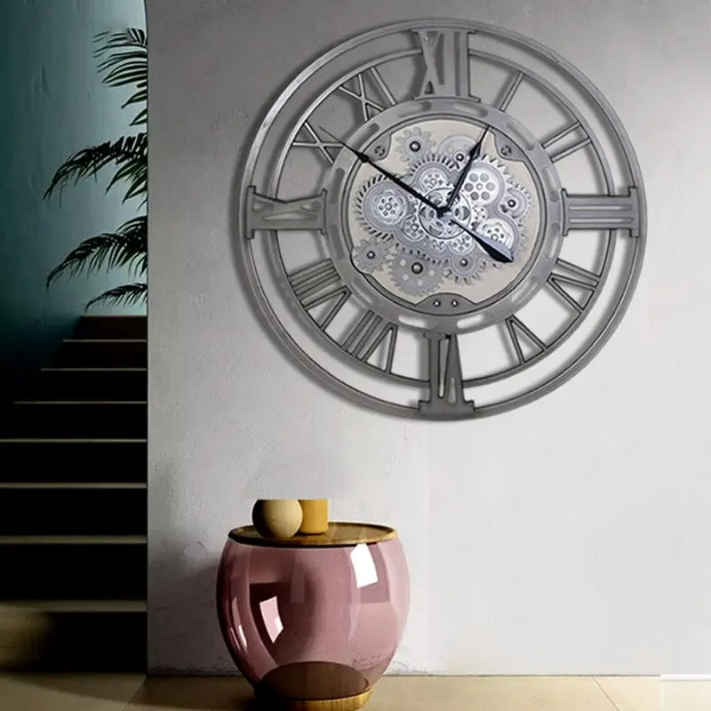 Horloge Industrielle Engrenages