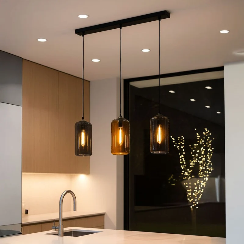 s.luce Cruet Galerie-Pendelleuchte Glas 500cm