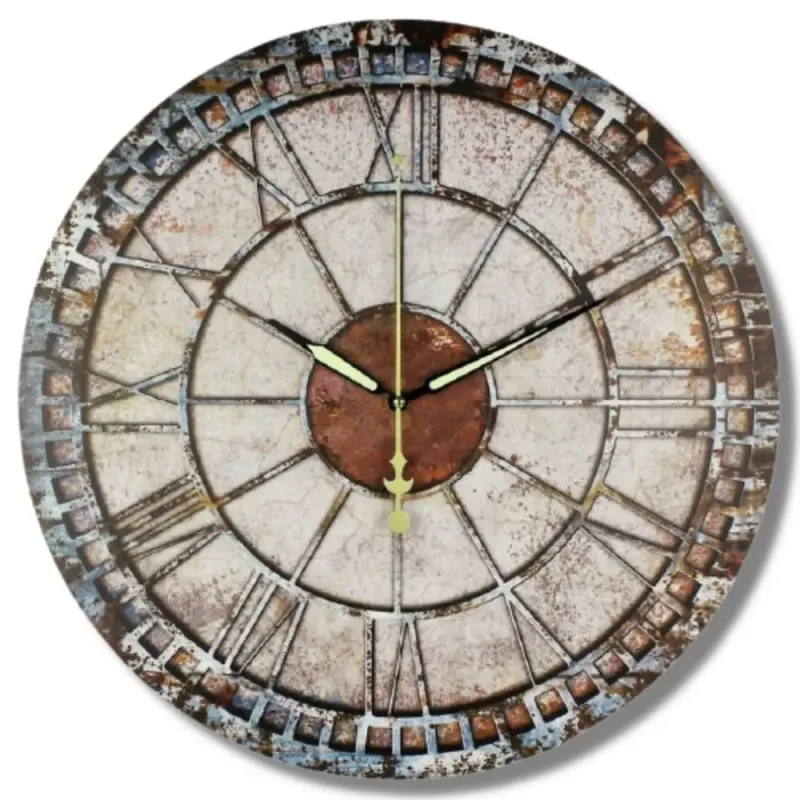 Horloge Industrielle Rouille