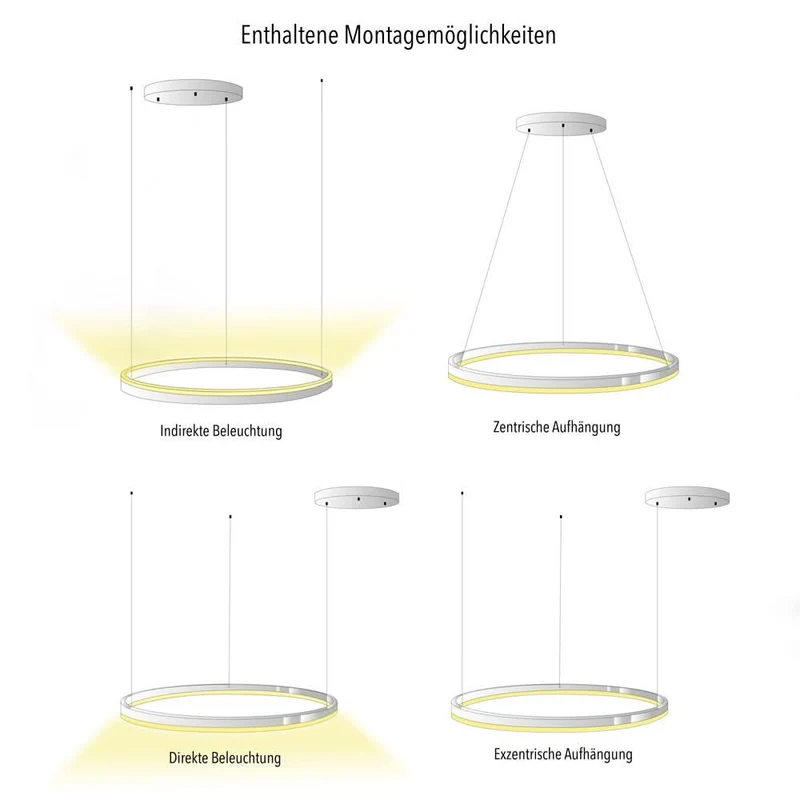 s.luce LED Ring Pendelleuchte Ø 150cm