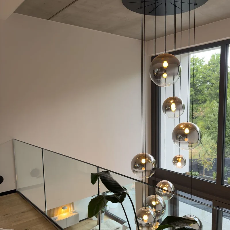 s.luce Orb XL Galerieleuchte 8-flammig mit Modular Baldachin
