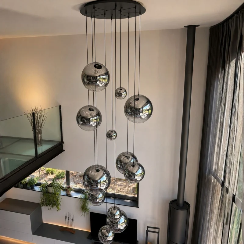 s.luce Orb XL Galerieleuchte 8-flammig mit Modular Baldachin