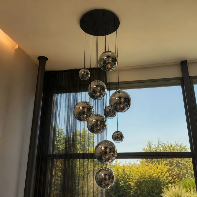 s.luce Orb XL Galerieleuchte 8-flammig mit Modular Baldachin