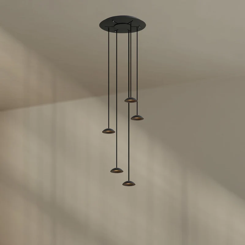 s.luce Modular Hängeleuchten-Baldachin 3-flammig oder 5-flammig