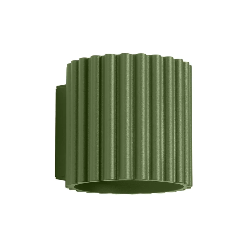 Luminaire Mural Vert Olive Minimaliste Ondulé