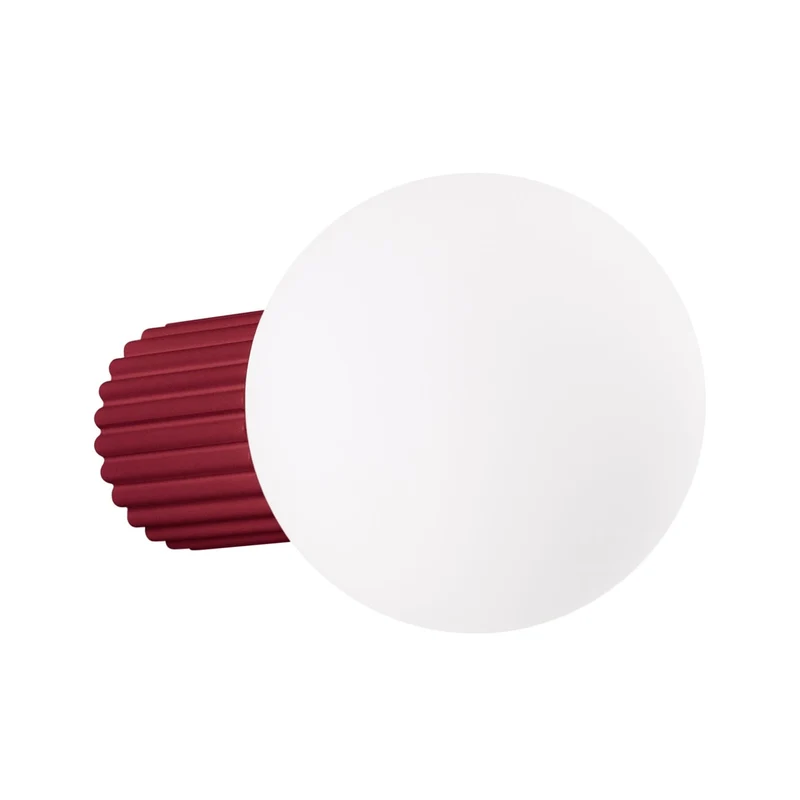 Luminaire Mural Aluminium/Verre Bourgogne Moderne