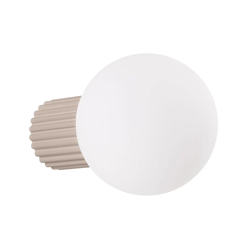 Luminaire Mural Aluminium/Verre Taupe Moderne Rond