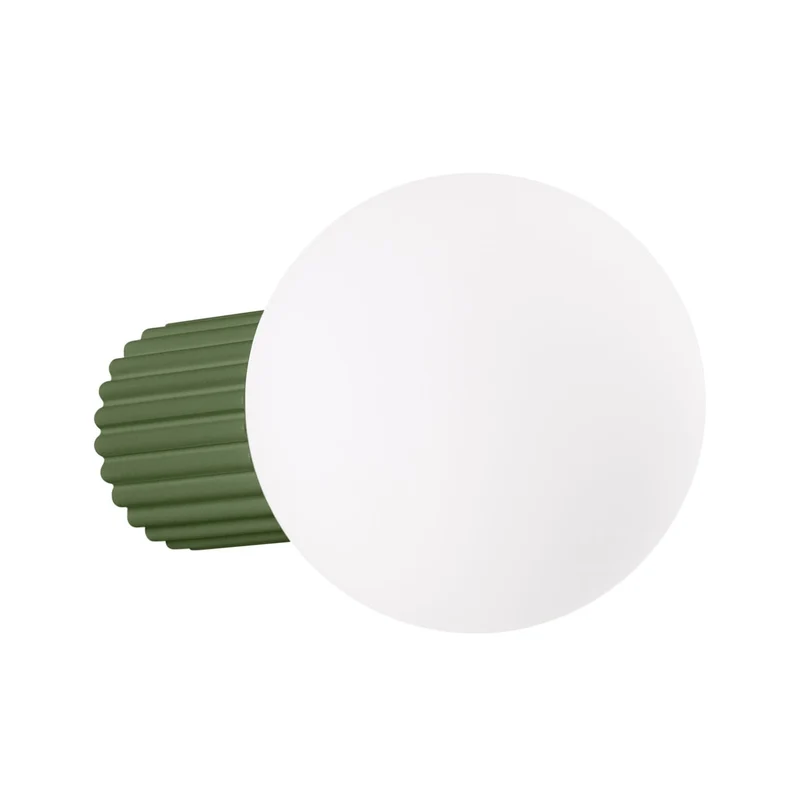Luminaire Mural Aluminium/Verre Vert Olive Moderne