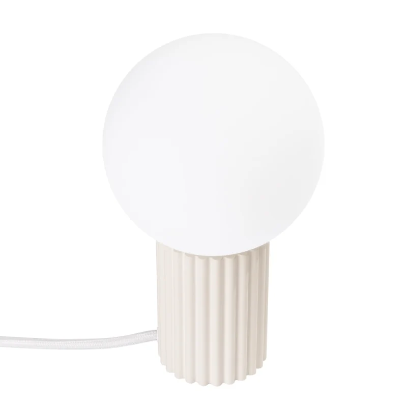 Lampe Aluminium/Verre Beige Moderne Ronde