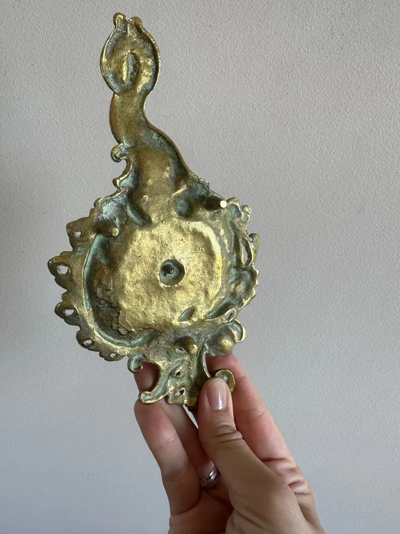 Bougeoir rat de cave en bronze style baroque
