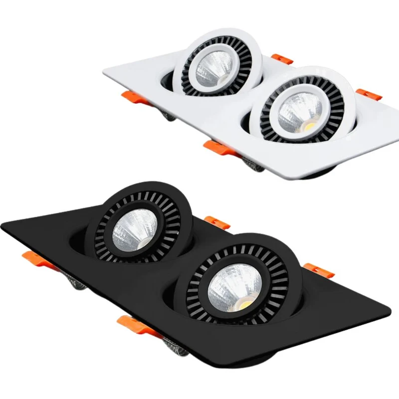 Spot Orientable Plafond Rond – 3 Niveaux Lumière, Plafond Bas OK