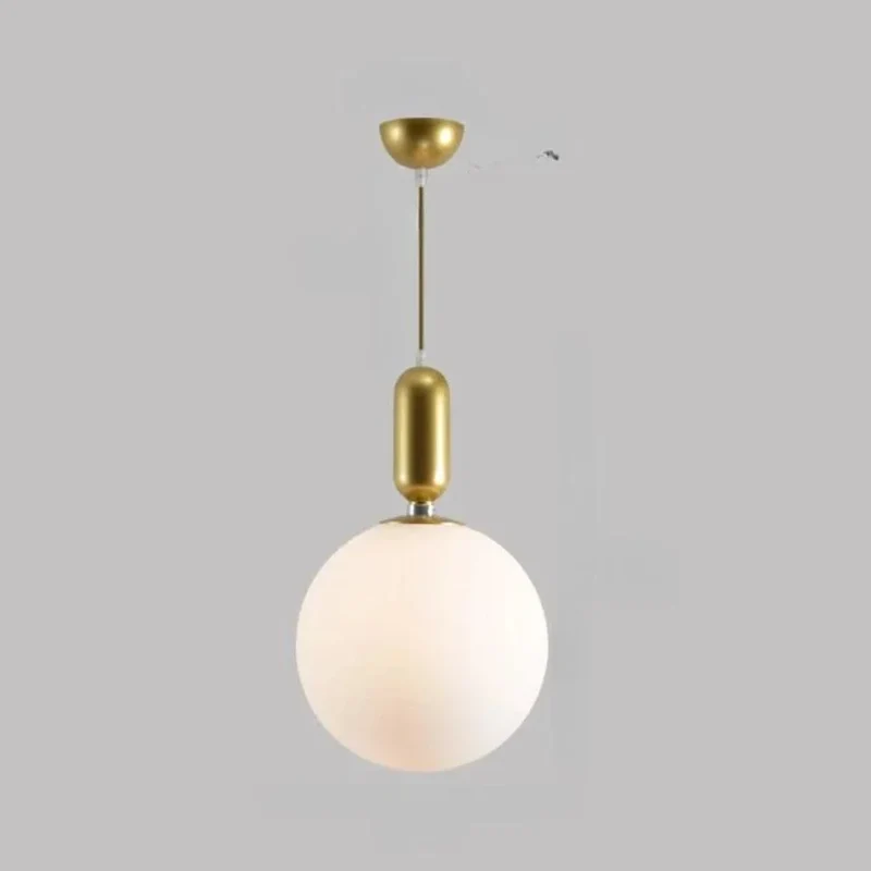 Globe pour Luminaire Suspendu en Verre Dépoli – Doré, Blanc ou Noir