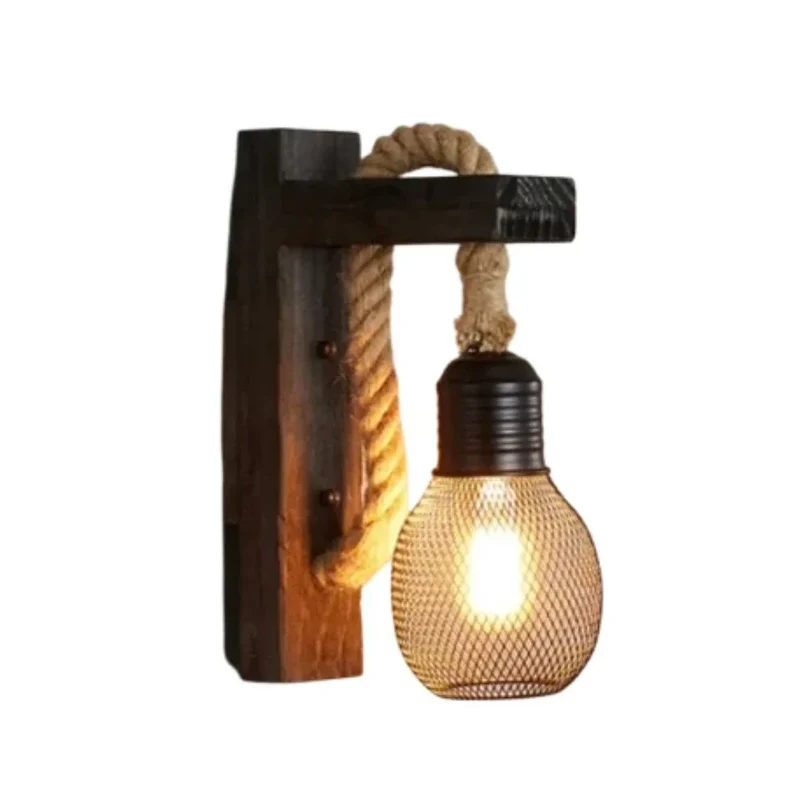 Applique Murale Corde et Bois – Ambiance Marine Minimaliste