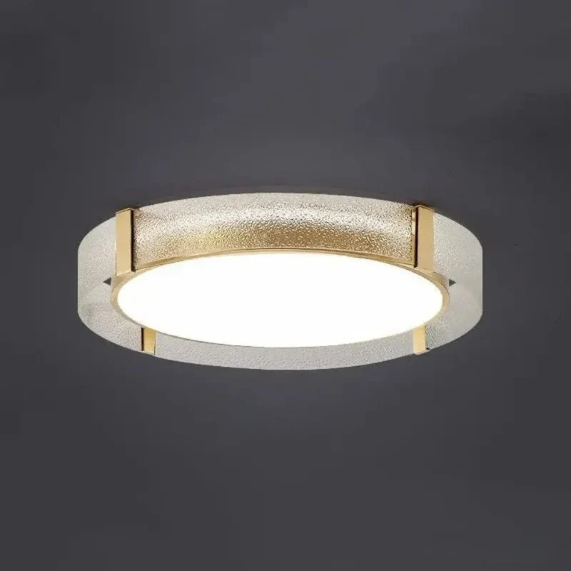 Plafonnier Rond LED en Verre – Opaque ou Transparent, 3 Tailles